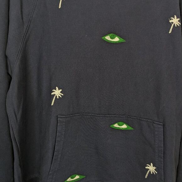 NWT Sandrine Rose Navy French Worker Embroidered Hoodie - Picture 5 of 9